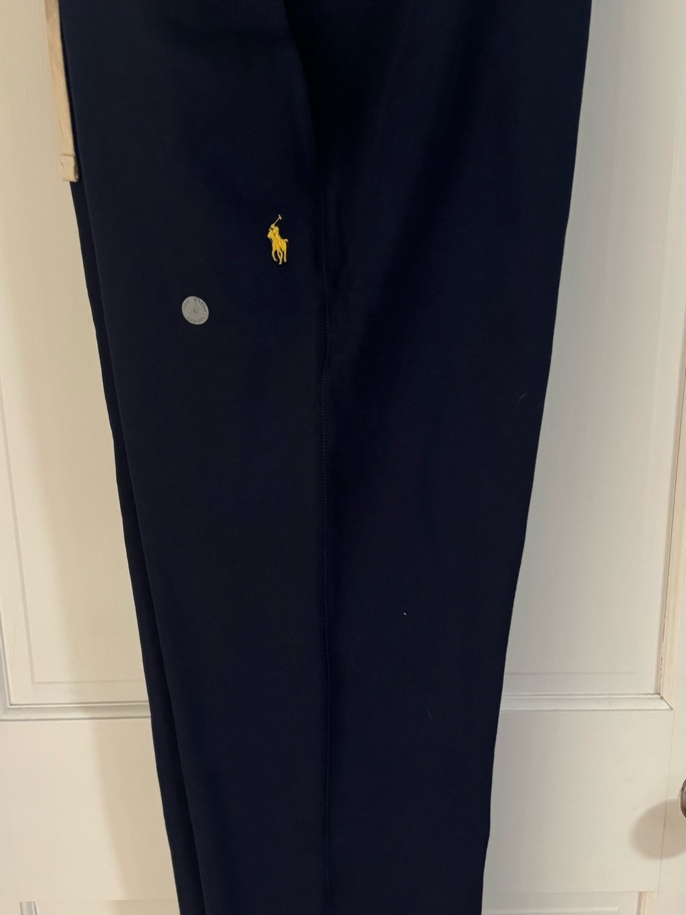 Men’s Ralph Lauren Navy Blue with Yellow Polo Sweatpants Size L - NWT - Picture 2 of 6